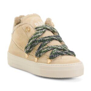 P448 Made In Italy Suede Thea Mid Lined High Top Sneakers